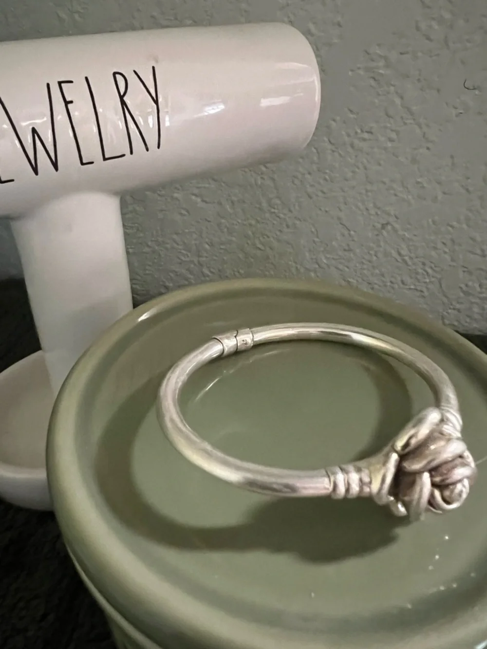 Artisan Silver Rose Hinge Bracelet #JW6